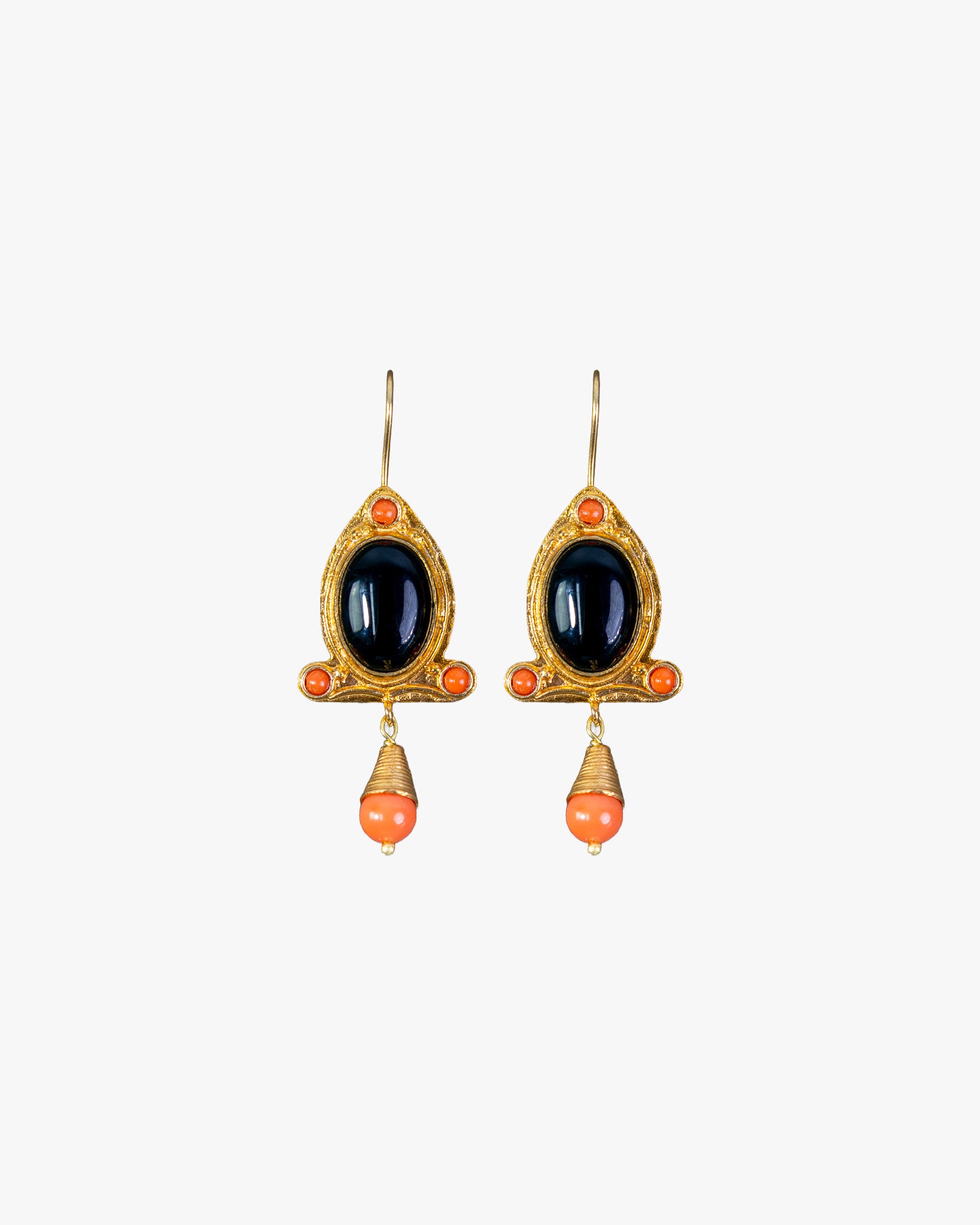 Brincos Jerez Preto/Coral 404