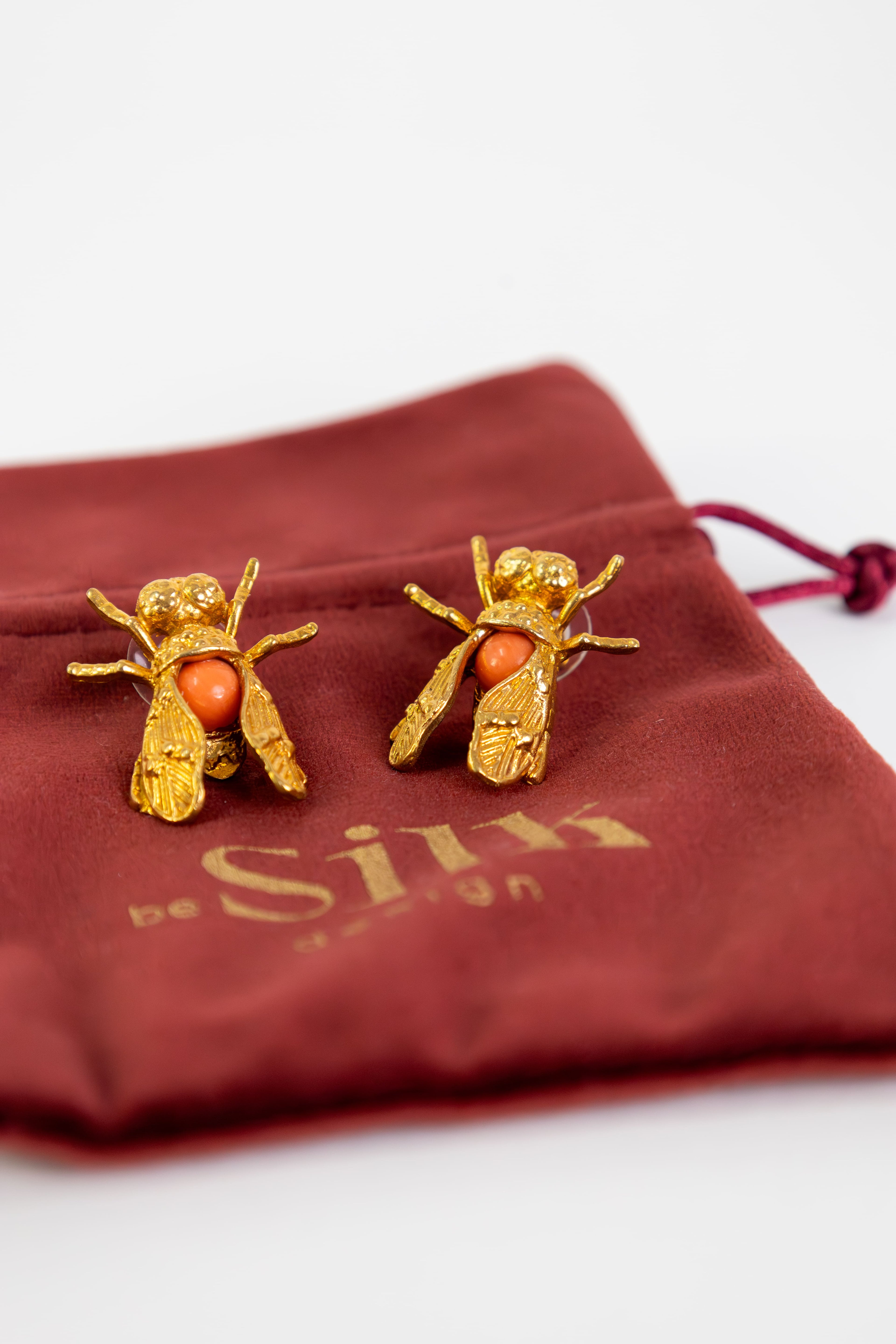 Brincos Coral Abelhas 167