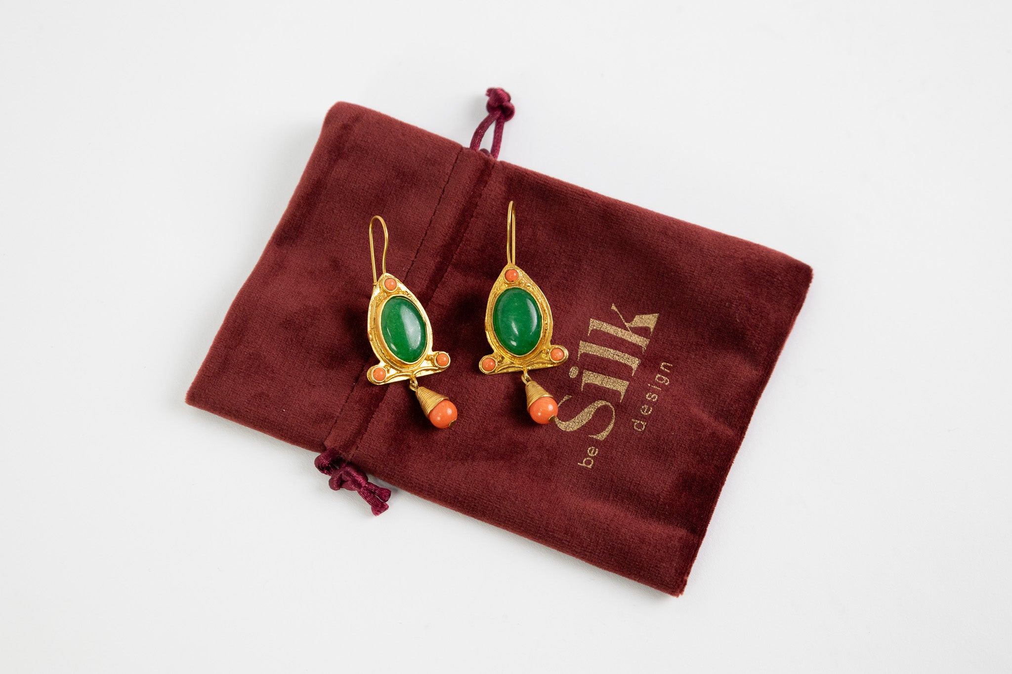 Brincos Jerez Verde/Coral 130