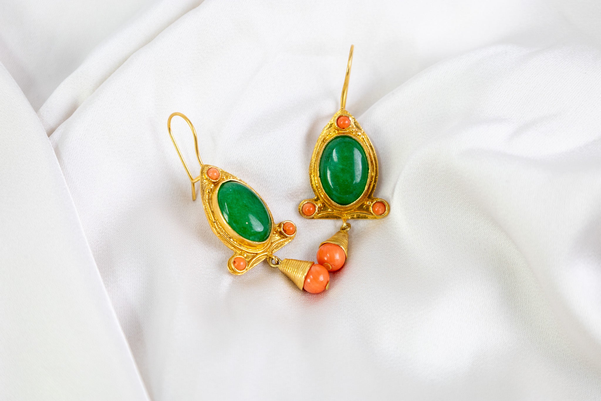 Brincos Jerez Verde/Coral 130