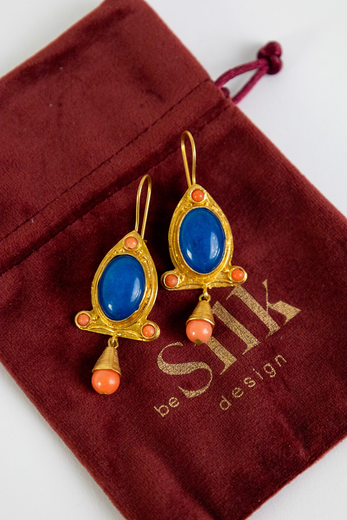 Brincos Jerez Azul/Coral 130